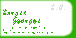 margit gyorgyi business card